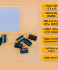 1000uF 35V Radial Lead Aluminum Electrolytic Capacitor 12.5x20mm Low ESR 0.041 Ohm Long Life 36 Years At 55C High Ripple Current 1900mA 105C Pack Of 7