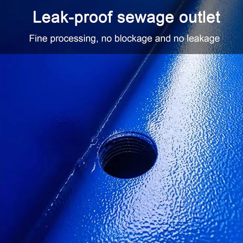 Leak-proof drainage hole on Beefy Heavy Duty Spill Containment Platform With Drain And Non Slip Utility Tray For Warehouse