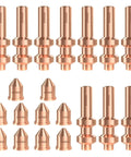 20 Pcs Plasma Cutter Tips And Electrodes Set For XT60 Torch Compatible With Spectrum 875, copper electrodes 256026 and tips 249929