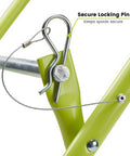 Secure locking pin on Industrial Wire And Cable Caddy With Wheels And Pull Strap Heavy Duty Steel Dispenser for reels up to 20 inch