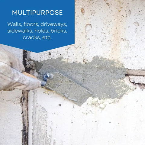 Applying Pre Mixed Concrete And Stucco Patch For Exterior And Interior Repairs DIY Friendly No Mixing Needed Ready To Use Gray Paste