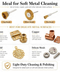 Top Shelf Brass Wire Brush Kit For Knocking Out Rust And Buffing To Perfection With Three Mm Shank That Clicks Straight Into Your Drill Or Rotary Tool 60 Piece Crate showing cup, wheel, and pen brushes for cleaning delicate metals.