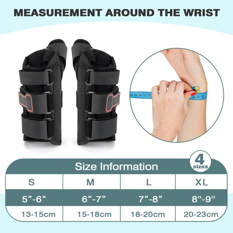 Comfy Wrist Brace And Thumb Spica Splint For De Quervain's Tenosynovitis Tendonitis And Carpal Tunnel Arthritis Relief size chart