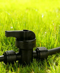 10 Pack Quick Connect Drip Irrigation Shut Off Valves No Fuss On Off Control, Leak Proof For One Quarter Inch Tubing in grass