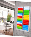 Solid As A Rock Wall Mount Id Card Holder Rack Featuring 28 Spacious Openings Crafted From Bump Resistant Polymer Plastic for office use.