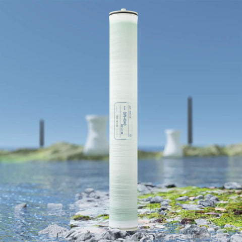 40 Inch By 4 Inch RO Membrane, 2400 GPD Brackish Water System Membrane BW 4040 TW30 4040 standing upright outdoors
