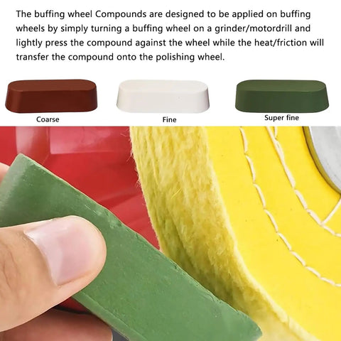 Straight Up Heavy Duty Buffing Wheel Polishing Kit Packs Felt Wool Pads And Top Shelf Compounds For Slick Metal Finishes Built For One Eighth Shank Rotary Tool Operators with polishing compounds