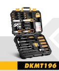 Beefy Auto Repair Tool Set For Home DIY In Plastic Storage Box With Screwdriver And Hammer All In One Hand Tool Kit Open
