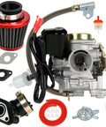 GY6 50cc Carburetor Kit PD18J Fits 139QMB 4 Stroke Engines For Taotao Roketa Jonway Lance Scooters with fuel line and hoses