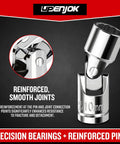 1/4 Inch Drive 10mm Universal Joint Socket 12 Point Mirror Finish Cr-V Steel Built Beefy For Maximum Strength And Durability, Perfect For Pro Jobs And DIY Projects. shown with reinforced pin