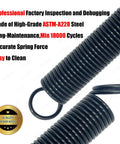 Heavy Duty 140 Lb Garage Door Extension Springs Set for 7 Foot Doors Black Electrocoated Coating Quality Warranty