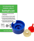 Automatic Transmission Shift Cable Bushing Repair Kit For GM Vehicles Including Buick Rendezvous Terraza Cavalier And Corvette Models, Easy Install, No Brainer Fit, Replaces Worn Shift Bushing For Smooth Shifts And Precise Gear Changes with instruction card and tools.