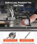 Dial Test Indicator With 360 Degree Flexible Arm And Locking Pliers, 0.001 Inch Accuracy, 0 To 1 Inch Travel in action