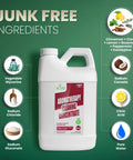 Aromatherapy Cleaning Concentrate 64 Ounce All Purpose Multi Surface Cleaner Plant Based Essential Oil Formula For Floors Glass And Counters Makes Up To 24 Gallons Pet Safe And Non Toxic bottle with ingredients listed on a green background.