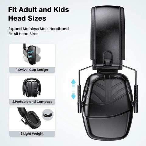 Premium Hearing Protection Ear Muffs For Shooting Range And Lawn Work Noise Reduction 35 dB Safe For Kids And Adults