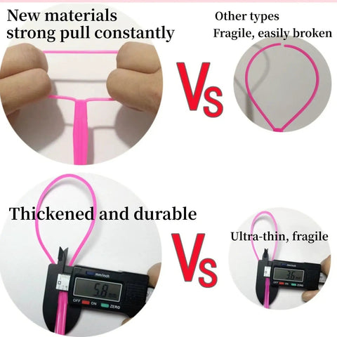 Six Piece Topsy Tail and Hair Loop Styling Tool Set for Ponytail Makers, French Braid Loops, and Pull Through Tools for Durable, Reboundable Hair Accessories in Pink, Blue, Purple for Women and Girls, pink loop test