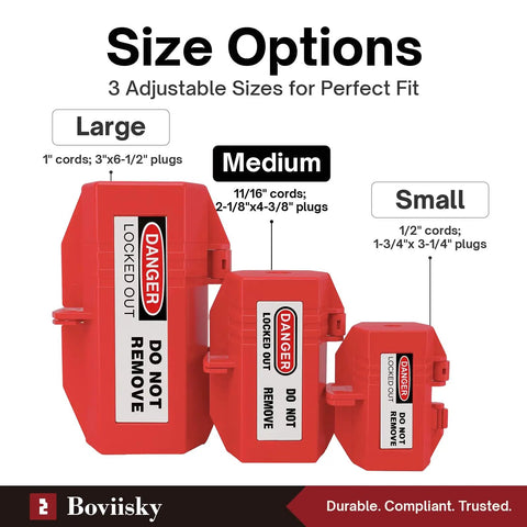 Medium Electrical Receptacle Safety Locks 2 Pack 110 Volt Padlock Compatible Lockout Cover Keeps Your Crew Safe Prevents Funny Business Fits Like A Glove Over Standard US Plugs Solid Setup For Everyday Use