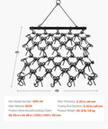 Drag Harrow For Tractor ATV And UTV Use Heavy Duty Chain Harrow With 69 Teeth 4 Ft By 4 Ft front view on white background