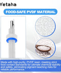 Solid 3 Piece Steam Probe Replacement Compatible With Breville Sage Dual Boiler And Oracle Espresso Machines featuring food-safe PVDF material for reliable performance.