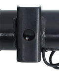 Thomletha trailer axle beam with idler bracket, black steel with wiring harness