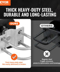 Comparison of Workhorse Sliding Gate Kit heavy-duty steel bracket vs thinner regular steel bracket, highlighting durability and strength.
