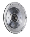 Built Tough Aluminum Alloy E Bike Motor Side Cover With Six Hole Disc Brake Compatible Hub End Cap Plus Reliable 6003 Bearing Kit For Heavy Duty Electric Bicycle Conversion Mods That Hold Up Real Good showing aluminum cover from a side angle.