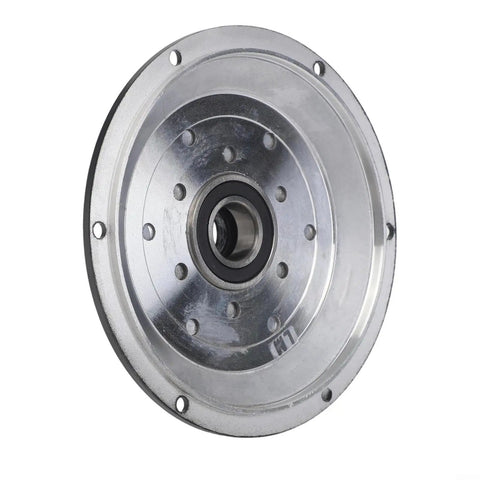 Built Tough Aluminum Alloy E Bike Motor Side Cover With Six Hole Disc Brake Compatible Hub End Cap Plus Reliable 6003 Bearing Kit For Heavy Duty Electric Bicycle Conversion Mods That Hold Up Real Good showing aluminum cover from a side angle.