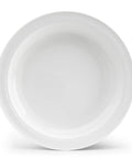 Top view of a white Spillproof Lip Plate For Adults With Inner Lip Guide No Mess Non Slip 9 Inch Plate For Independent Eating.