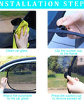 Installation steps for Rear Window Sun Shade For Cars With Suction Cups, UV Protection Mesh Cover For Back Window, 39 By 19 Inches