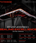 Engine Oil Pan Gasket Set For 3.7L V6 Engines Fits Ram 1500 2011 2012, Jeep Grand Cherokee 2005 2010, showing gasket layout.