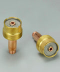 TIG Gas Lens Collet Bodies Jumbo Large Diameter One Eighth Inch And Three Point Two Millimeter Orifice For QQ300 PTA DB SR WP Seventeen Eighteen Twenty Six Welding Torch Pack Of Two brass collet bodies