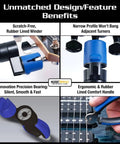 All-In-One Guitar Winder, Cutter And Bridge Pin Puller For Acoustic, Electric And Bass Guitars, Scratch-Free Rubber Head