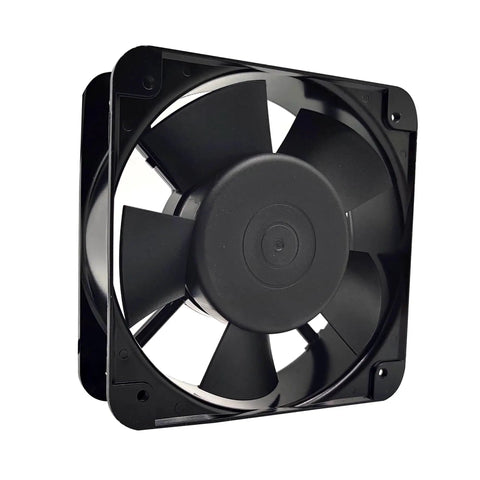 220V 150x150x50mm Cooling Fan For Servers And Industrial Equipment With Continuous Operation, Compact 150mm Mounting, High Airflow For Cabinets, Racks, And Tight Space Installations black frame