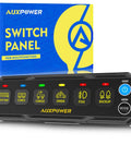 6 Gang Wireless Switch Panel With 328 Feet Range Remote Detachable Magnetic Mount Portable Lanyard RGB SOS 12 to 24V DC 80A