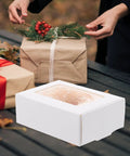 Kraft Paper Cookie Boxes With Clear Window Safe And Odorless Bulk Pack Of 50 Mini Treat Boxes For Bakery Packaging Perfect For Small Banquets