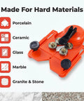 Adjustable Diamond Drill Guide with Suction Base for 1/8 To 3-1/4 Inch Hole Saws and Bits on tile, glass, stone, and ceramic surfaces