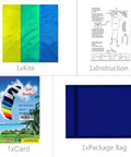 Rainbow Parafoil Kite 55 Inch Pro Stunt Soft Foil Design with instruction manual and carrying bag, 1.4 m wing span