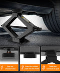 Floor jack pad set for Tesla Model 3/Y/S/X, 4 black rubber pucks with storage bag under the car