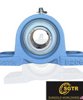 Front view of 2 Pack Beefy Heavy Duty Pillow Block Bearing UCP206-19 1 3/16 Inch Bore with solid cast iron housing.