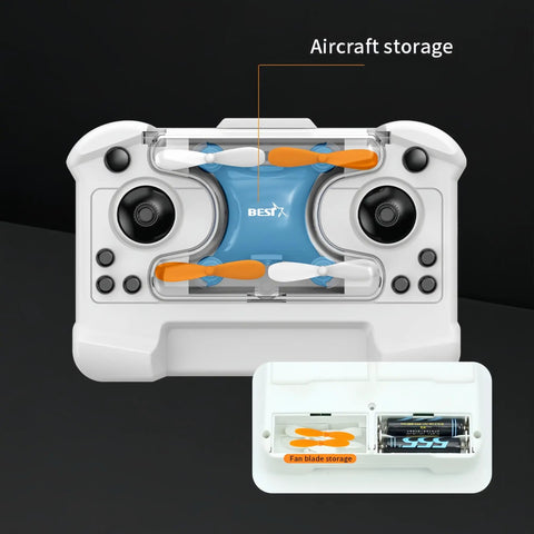 Super Pocket Drone With 360 Degree Flips And Altitude Hold For Kids And Beginners, controller with compact drone storage