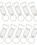 10 Pack Sublimation Blanks Keychains Aluminum Bottle Opener Transfer Key Rings For Custom DIY Gifts And Dope Crafts