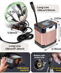 Coon Hunting Lights High Power LED Headlamp With 22000mAh Rechargeable Battery Waterproof Outdoor Torch For Fishing And Camping Induction Headlamp With Motion Sensor And External Waist Mount Battery Pack All Weather Night Bright, showing dimensions and induction control.