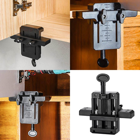 Must Have Cabinet Door Installation Jig Kit For Precise Alignment With Adjustable Punches Locators And Drill Templates
