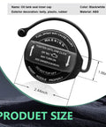 Durable Fuel Tank Cap Replacement For Volkswagen And Audi Black Gas Filler Cap 5C0201550T 5Q0201550L with size measurements