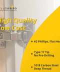 Shop Ready European Concealed Cabinet Hinge Screws 1000 Count Flat Head Phillips Type 17 Tip Nickel Plated Wood Fasteners With Driver Bit Included Hard Core Solid Grip Installation Kit on cabinet hinge.