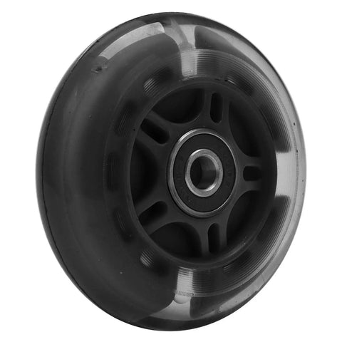 Black PU wheel from Rear Wheel Screw Set for Foldable Micro Mini 3 Wheel Kids Scooter Fix Kit, 80mm x 24mm, showing durable design