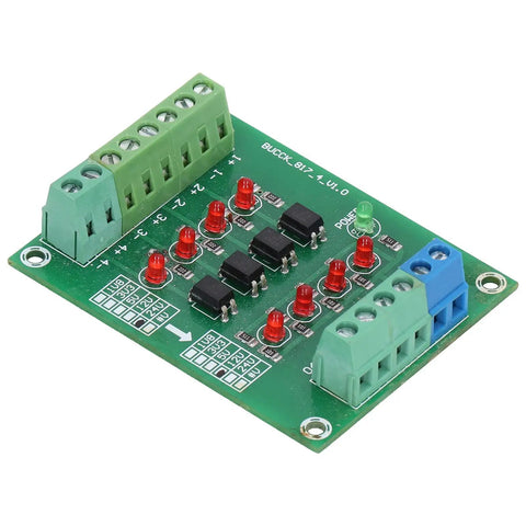 Optocoupler Isolation Board 24V To 5V PLC Level Converter Module 4 Channel Plug And Play Ready Stable Isolation PNP To NPN Conversion