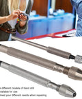 Slick 3-Pc Pin Vise Hand Drill Set for Watch Repair. Three precision hand drills with metal clamps, 8.1 to 10 cm, for watchmakers.