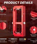 Heavy Duty Aluminum Alloy Door Hinge Jig And Deep Hole Pencil Set, Adjustable Router Jig in close-up view, highlighting features