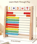 The Real Deal Wooden Abacus For Kids Featuring 100 Brightly Colored Beads Perfect For Kickstarting Math Foundations And Montessori Counting Drills Preschool Classrooms, 24cm x 21cm.